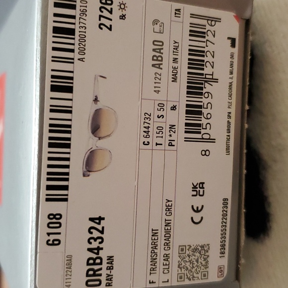 NWB Ray-Ban transparent sunglasses - Picture 4 of 5